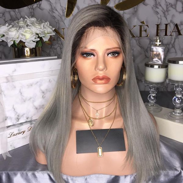 synthetic wigs part 13x4 lace front for black women ombre gray color long straight wig cosplay
synthetic wigs part 13x4 lace front for black women ombre gray color long straight wig cosplay