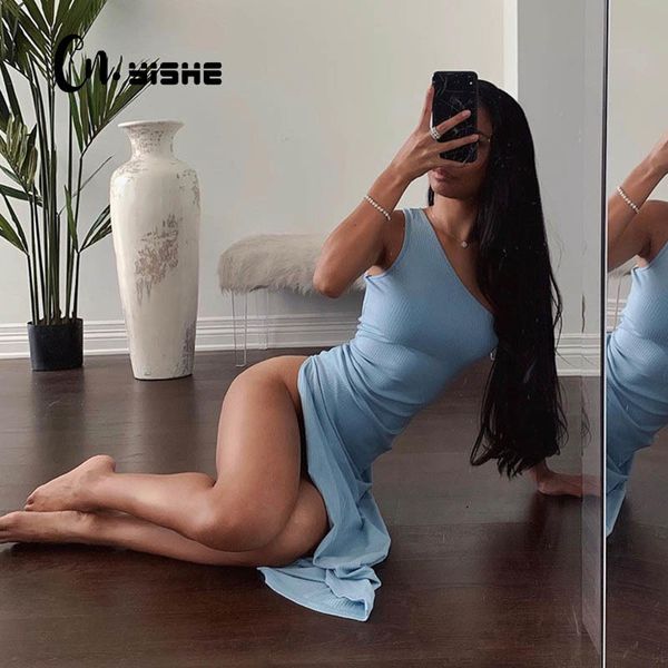 cnyishe one shoulder long dress women summer ribbed knitted solid dress high slit party clubwear women dresses robes 210419, Black;gray
cnyishe one shoulder long dress women summer ribbed knitted solid dress high slit party clubwear women dresses robes 210419, Black;gray