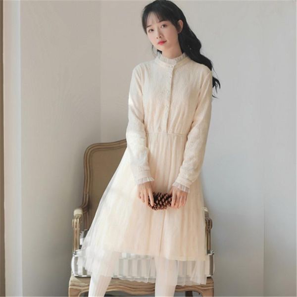 casual dresses lace dress 2021 spring fashion temperament o-neck long sleeve wild stitching solid color women, Black;gray
casual dresses lace dress 2021 spring fashion temperament o-neck long sleeve wild stitching solid color women, Black;gray