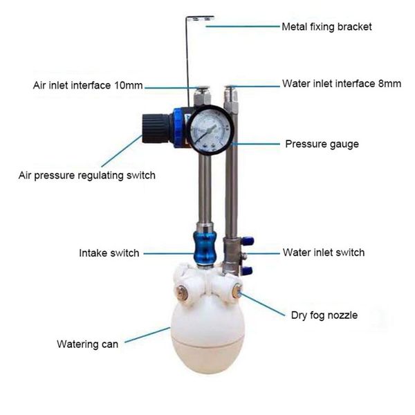 18l/10l gas-water mixed two-fluid humidifier dry fog hybrid humidifier factory workshop cooling spray misting machine
18l/10l gas-water mixed two-fluid humidifier dry fog hybrid humidifier factory workshop cooling spray misting machine
