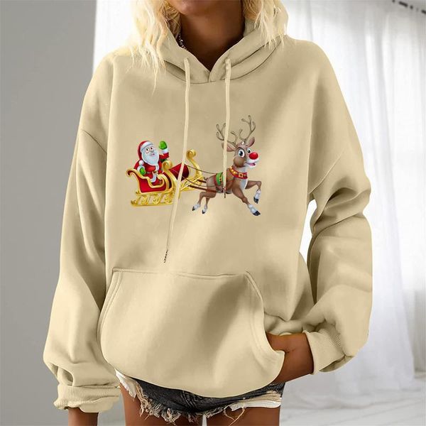 women's hoodies & sweatshirts women fashion christmas elk print drawstring pullovers 2021 winter female loose hoodie sudaderas, Black
women's hoodies & sweatshirts women fashion christmas elk print drawstring pullovers 2021 winter female loose hoodie sudaderas, Black
