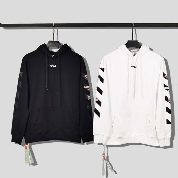 white oil painting new off arrow print men's and women's cotton terry hoodie in autumn winter 2021, Black
white oil painting new off arrow print men's and women's cotton terry hoodie in autumn winter 2021, Black