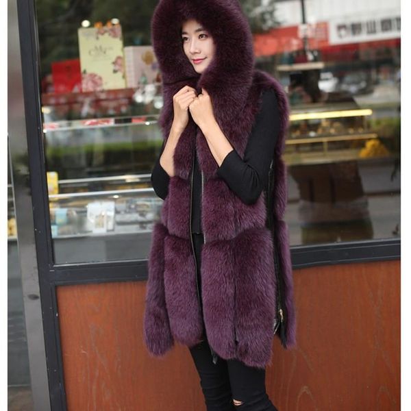 women's fur & faux 2021 winter jacket vest woman waistcoat side zipper stitching leather warm outwear with trim hood furry womens coat, Black
women's fur & faux 2021 winter jacket vest woman waistcoat side zipper stitching leather warm outwear with trim hood furry womens coat, Black