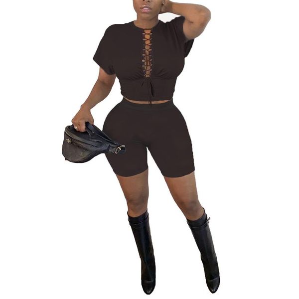 casual sportswear 2 piece matching sets for women lace up hollow out short sleeve crop and biker shorts athleisure outfits women's trac, Gray
casual sportswear 2 piece matching sets for women lace up hollow out short sleeve crop and biker shorts athleisure outfits women's trac, Gray