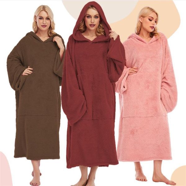 women's sleepwear winter fluffy plush nightdress for women long sleeve hooded nightgown home wear with pocket nightwear sleepdress, Black;red
women's sleepwear winter fluffy plush nightdress for women long sleeve hooded nightgown home wear with pocket nightwear sleepdress, Black;red