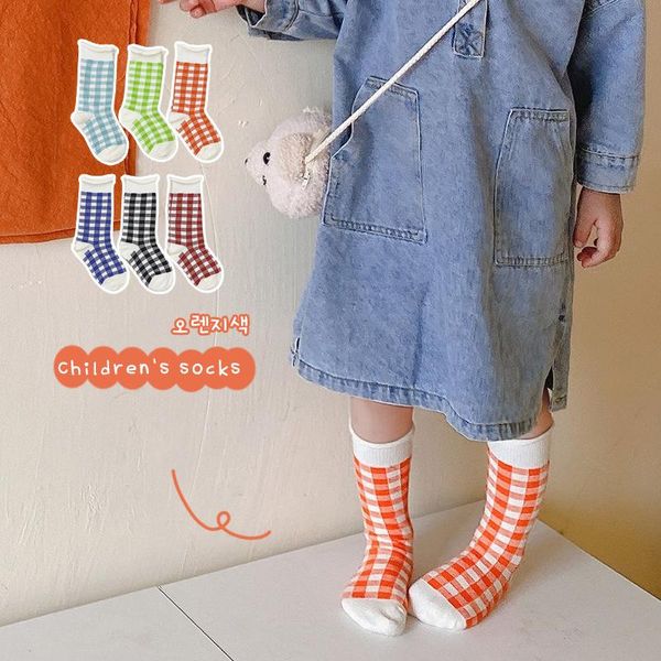socks 3 paris color plaid boys and girls cotton striped children's tube trendy orange set with curled edges, Pink;yellow
socks 3 paris color plaid boys and girls cotton striped children's tube trendy orange set with curled edges, Pink;yellow