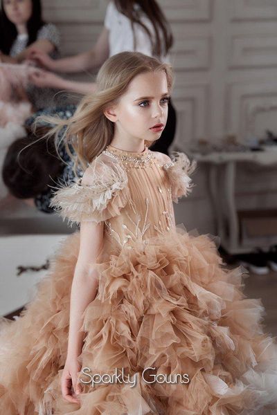 girl's dresses luxury feather ball gown flower girl for wedding beaded lace tiered ruffles toddler girls pageant dress kids formal wear, Red;yellow
girl's dresses luxury feather ball gown flower girl for wedding beaded lace tiered ruffles toddler girls pageant dress kids formal wear, Red;yellow