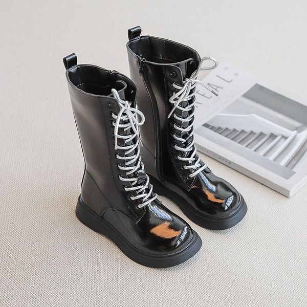 boots children autumn long patent leather lace-up knee high wedges fashion designer girl' boot all-match 26-36 kids shoes, Black;grey
boots children autumn long patent leather lace-up knee high wedges fashion designer girl' boot all-match 26-36 kids shoes, Black;grey