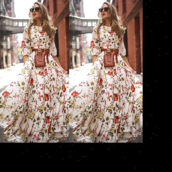 summer boho floral long women dresses half sleeve o neck high waist loose print vestidos, Black;gray
summer boho floral long women dresses half sleeve o neck high waist loose print vestidos, Black;gray