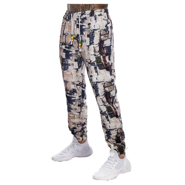men's pants winter cotton and linen ethnic retro print drawstring sports trousers with pockets streetwear male, Black
men's pants winter cotton and linen ethnic retro print drawstring sports trousers with pockets streetwear male, Black