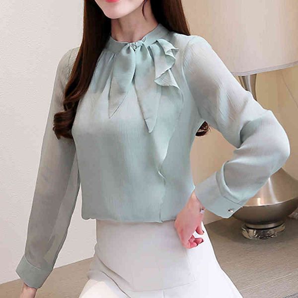women clothing blusas mujer de moda chiffon blouse shirt long sleeve bow office ruffle 309g 210420, White
women clothing blusas mujer de moda chiffon blouse shirt long sleeve bow office ruffle 309g 210420, White