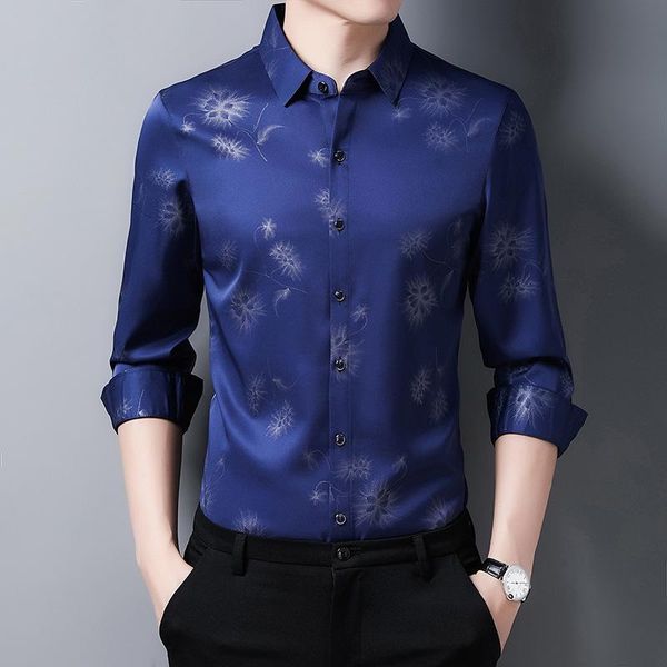men's casual shirts arrival men high-quality shirt business long-sleeved spring autumn fashion slim printed formal dress, White;black
men's casual shirts arrival men high-quality shirt business long-sleeved spring autumn fashion slim printed formal dress, White;black