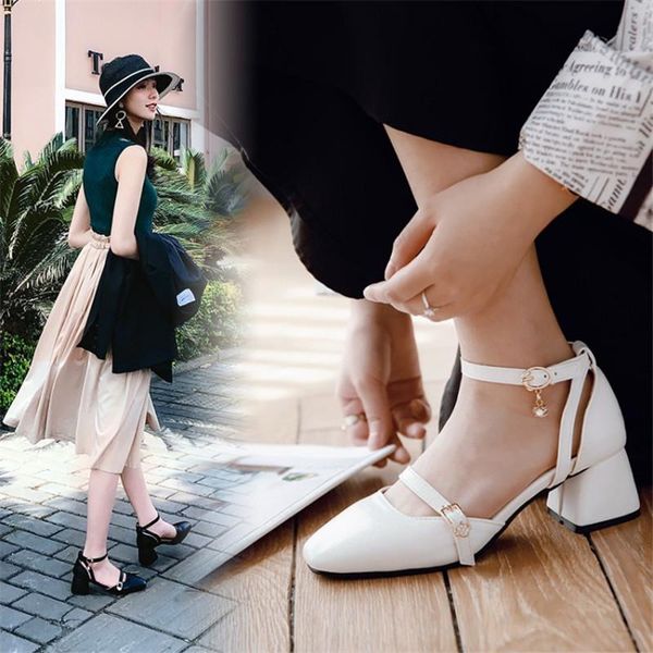 women sandals 2021 summer square toe chunky block med heels lady shoes ankle strap office party date, Black
women sandals 2021 summer square toe chunky block med heels lady shoes ankle strap office party date, Black