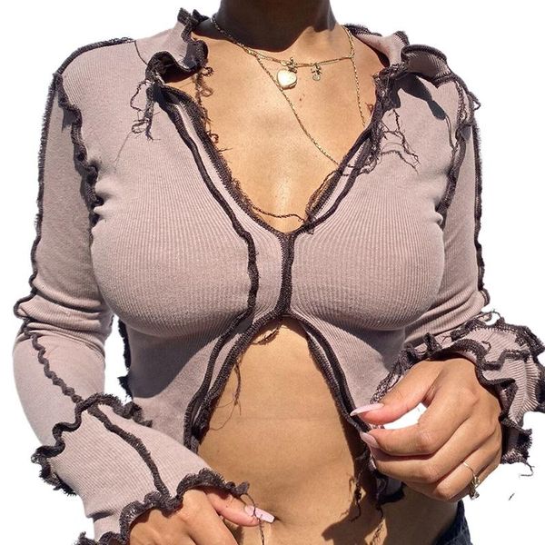 patchwork broken design fashion street punk style slim crop short t-shirt autumn casual women's, White
patchwork broken design fashion street punk style slim crop short t-shirt autumn casual women's, White