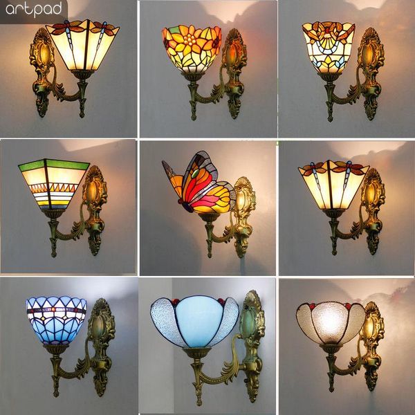 stained glass lampshade batterfly pyramid art wall lamp led bedside study asile mounted up or down lighting
stained glass lampshade batterfly pyramid art wall lamp led bedside study asile mounted up or down lighting