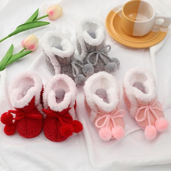 boots winter infant snow shoes baby boy girl soft sole cute pompoms first walker toddler plush fleece socks warm booties 0-18m, Black;grey
boots winter infant snow shoes baby boy girl soft sole cute pompoms first walker toddler plush fleece socks warm booties 0-18m, Black;grey