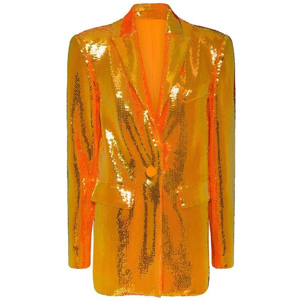 women's jackets star coat shining blingbling full sequin one button medium length suit, Black;brown
women's jackets star coat shining blingbling full sequin one button medium length suit, Black;brown