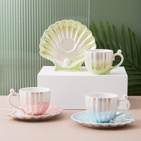 cups & saucers pearl coffee with shell saucer 3d ceramics tea mugs thermal breakfast water bottle for girl brithday christmas gift
cups & saucers pearl coffee with shell saucer 3d ceramics tea mugs thermal breakfast water bottle for girl brithday christmas gift