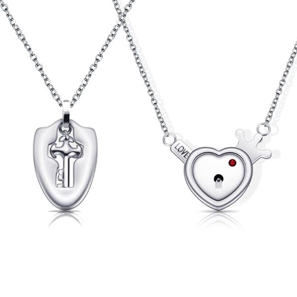lock key necklace for couples stainless steel love heart matching necklaces boyfriend girlfriend him her set pendant, Silver
lock key necklace for couples stainless steel love heart matching necklaces boyfriend girlfriend him her set pendant, Silver