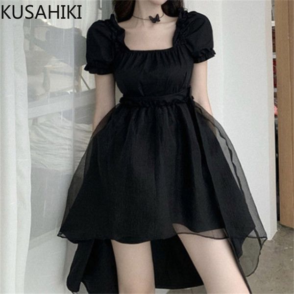 summer woman dress puff sleeve square collar korean dresses high waist irregular a-line vestidos mujer 6h697 210603, Black;gray
summer woman dress puff sleeve square collar korean dresses high waist irregular a-line vestidos mujer 6h697 210603, Black;gray