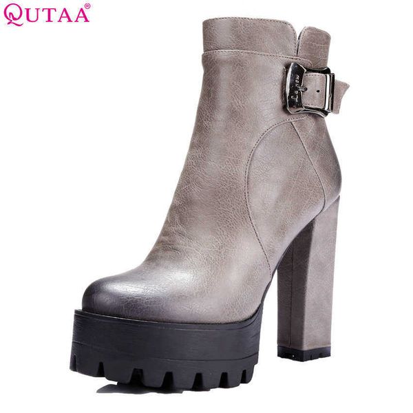 women ankle boots buckle square high heel round toe spring autumn shoes zipper platform size 34-42 210528, Black
women ankle boots buckle square high heel round toe spring autumn shoes zipper platform size 34-42 210528, Black
