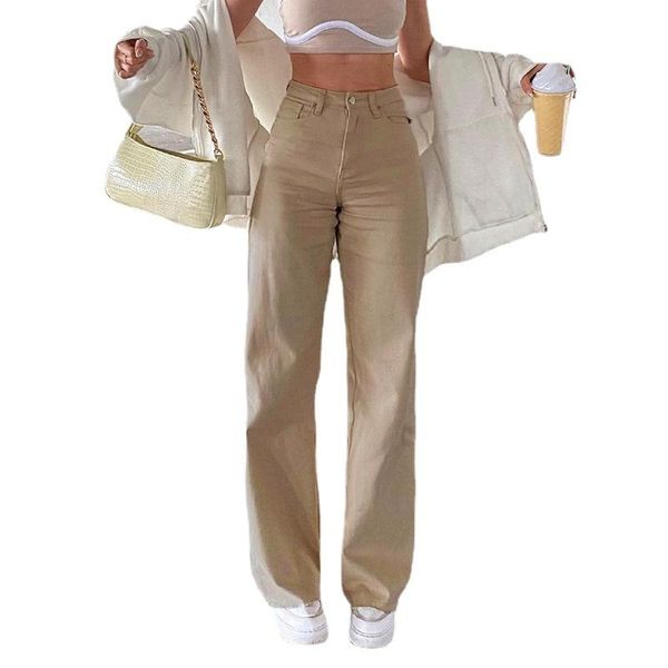 women's jeans autumn fashion slim streetwear safari style solid color rough selvedge woman casual cargo denim pants lady flare, Blue
women's jeans autumn fashion slim streetwear safari style solid color rough selvedge woman casual cargo denim pants lady flare, Blue