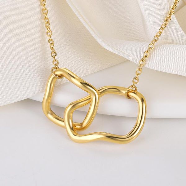 pendant necklaces irregular roung necklace men's and women's jewelry double circle connection couple memorial gift hollow, Silver
pendant necklaces irregular roung necklace men's and women's jewelry double circle connection couple memorial gift hollow, Silver