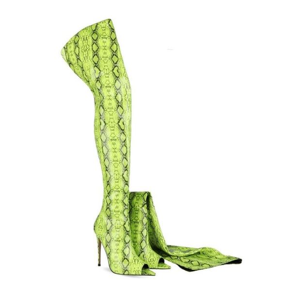 boots womens peep toe snake python pattern over the knee long stilettos high heel shoes side zip plus size 6colors, Black
boots womens peep toe snake python pattern over the knee long stilettos high heel shoes side zip plus size 6colors, Black