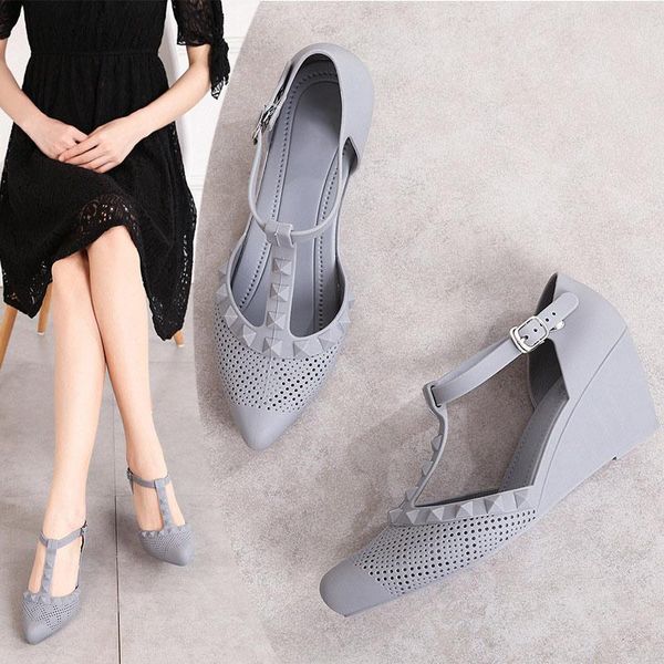 dress shoes women pointed toe wedge pumps t strap buckle casual ladies breathable hollow out fashion female footwear autumn, Black
dress shoes women pointed toe wedge pumps t strap buckle casual ladies breathable hollow out fashion female footwear autumn, Black