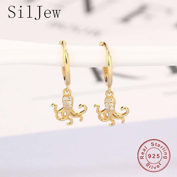 hoop & huggie genuine 925 sterling silver trendy fine gothic ocs earrings for women cute animal summer beach party jewelry gift, Golden;silver
hoop & huggie genuine 925 sterling silver trendy fine gothic ocs earrings for women cute animal summer beach party jewelry gift, Golden;silver