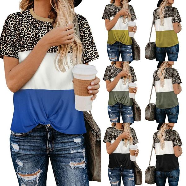 women's t-shirt 2021 summer leopard loose patchwork splice women basic leisure short sleeve round neck, White
women's t-shirt 2021 summer leopard loose patchwork splice women basic leisure short sleeve round neck, White