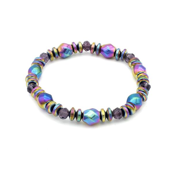 70% off new colorful electroplating jewelry magnetic hematite health bracelet, Black
70% off new colorful electroplating jewelry magnetic hematite health bracelet, Black