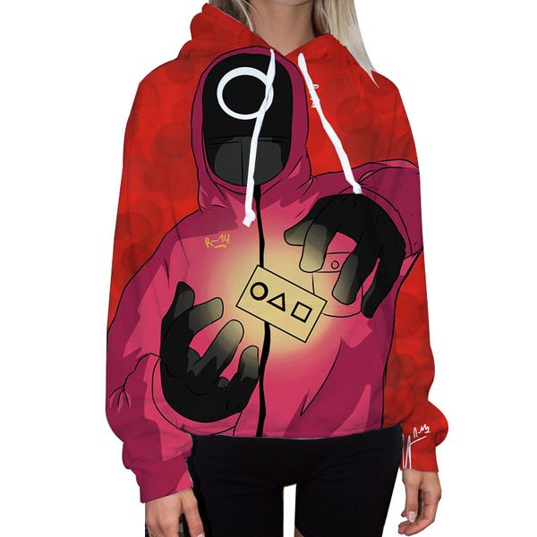 hoodie squid game3d digital printing long sleeve loose comfortable soft drawstring lady, Black
hoodie squid game3d digital printing long sleeve loose comfortable soft drawstring lady, Black