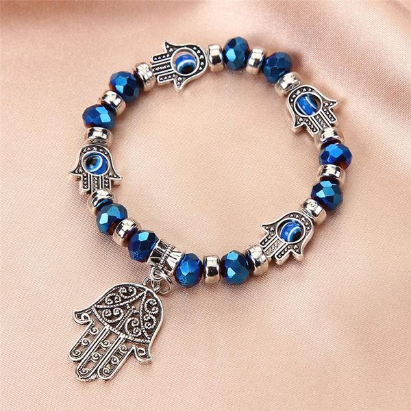 beaded, strands lucky turkish evil eye elastic bracelets for women charm fatima hand pendant rhinestone beads pulseras mujer, Black
beaded, strands lucky turkish evil eye elastic bracelets for women charm fatima hand pendant rhinestone beads pulseras mujer, Black