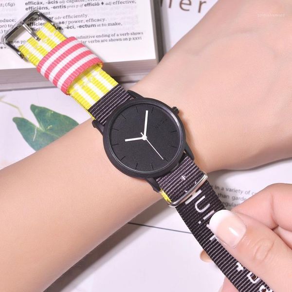 wristwatches summer style canvas women quartz watch 2021 fashion casual vitality young people woman clock bayan kol saati, Slivery;brown
wristwatches summer style canvas women quartz watch 2021 fashion casual vitality young people woman clock bayan kol saati, Slivery;brown