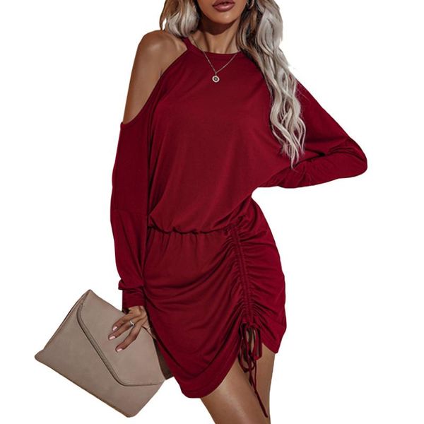 casual dresses women off-the-shoulder dress, loose ruffles solid color round collar batwing sleeves spring autumn, Black;gray
casual dresses women off-the-shoulder dress, loose ruffles solid color round collar batwing sleeves spring autumn, Black;gray