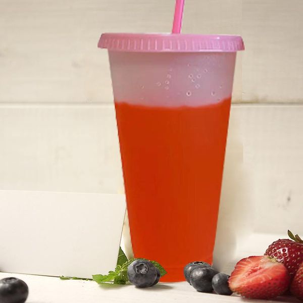 mugs 700ml straw cup with lid without logo color change coffee reusable cups plastic tumbler matte finish
mugs 700ml straw cup with lid without logo color change coffee reusable cups plastic tumbler matte finish