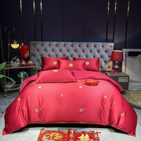 bedding sets luxury festive red set chinese character xi embroidery duvet cover cotton sheet 1.5/1.8/2.0m bed ruffle home textile
bedding sets luxury festive red set chinese character xi embroidery duvet cover cotton sheet 1.5/1.8/2.0m bed ruffle home textile