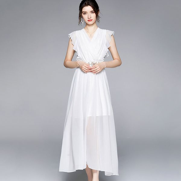 casual dresses white chiffon women summer elegant fashion v-neck sleeveless embroidered flares slim 0izi, Black;gray
casual dresses white chiffon women summer elegant fashion v-neck sleeveless embroidered flares slim 0izi, Black;gray
