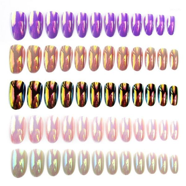 24pcs chrome nails stiletto fake nail tips metallic false art manicure press on mirror look reflective false1, Red;gold
24pcs chrome nails stiletto fake nail tips metallic false art manicure press on mirror look reflective false1, Red;gold