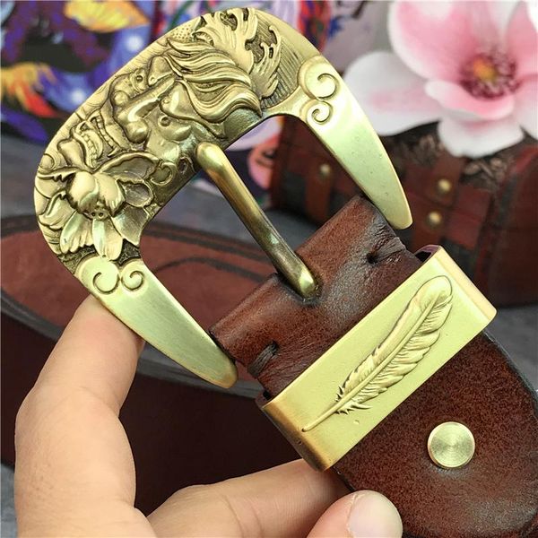 men belt genuine leather vintage brass skull buckle ceinture long waist cinturon mujer riem mbt0114 belts, Black;brown
men belt genuine leather vintage brass skull buckle ceinture long waist cinturon mujer riem mbt0114 belts, Black;brown
