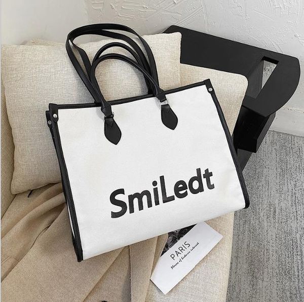 2021 korean fashion totes canvas female bag shoulder bags big pocket