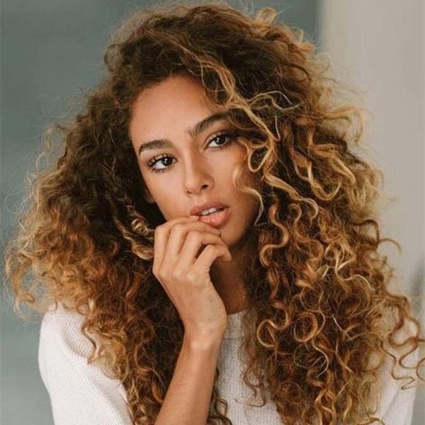 inches long omber golden blonde curly synthetic hair lace front wigs preplucked heat resistant black women daily
inches long omber golden blonde curly synthetic hair lace front wigs preplucked heat resistant black women daily