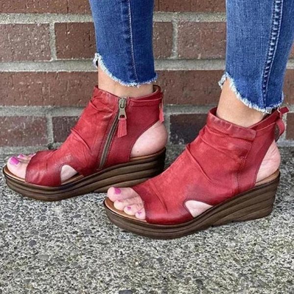 sandals 2021 summer thick bottom buckle fish mouth women's fashion open toe side zipper slope heel, Black
sandals 2021 summer thick bottom buckle fish mouth women's fashion open toe side zipper slope heel, Black
