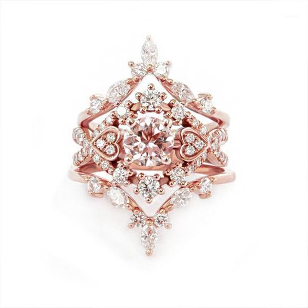 cluster rings fashion luxury rose gold set for women ladies wedding 3 pieces/1 crystal zircon ring valentine gifts, Golden;silver
cluster rings fashion luxury rose gold set for women ladies wedding 3 pieces/1 crystal zircon ring valentine gifts, Golden;silver