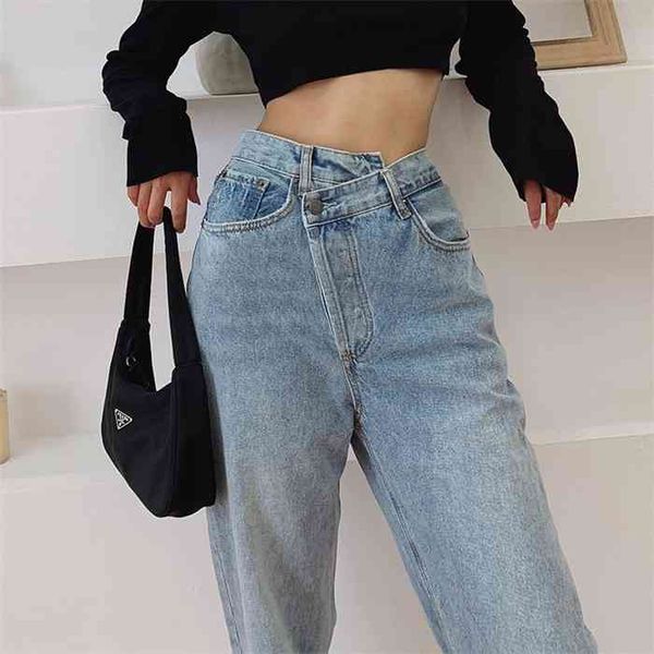 vintage 90s straight leg asymmetric loose high waist jeans fashion casual women summer denim pants, Blue
vintage 90s straight leg asymmetric loose high waist jeans fashion casual women summer denim pants, Blue