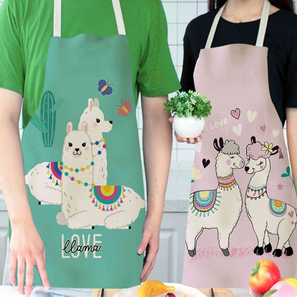 apron 2021 cute alpaca series cotton linen coveralls 
apron 2021 cute alpaca series cotton linen coveralls