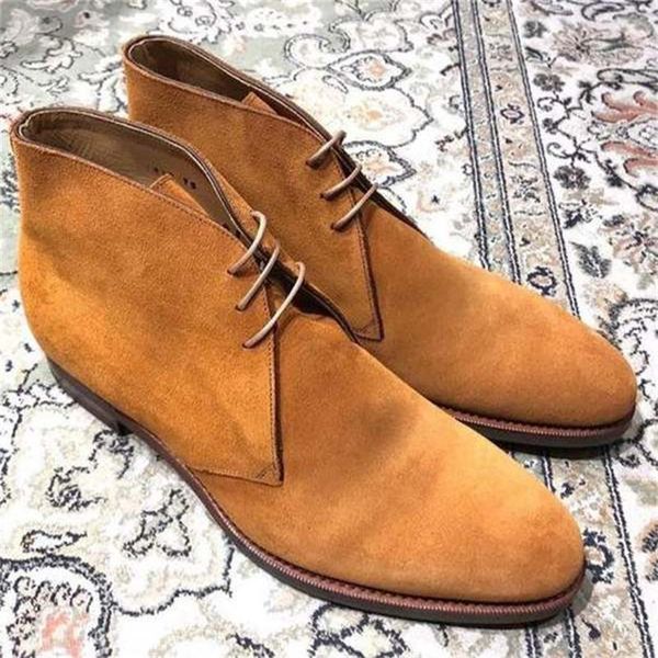 2021 new men shoes handmade brown suede classic round head wingtip lace-up fashion trend business dress ankle boots dh341, Black
2021 new men shoes handmade brown suede classic round head wingtip lace-up fashion trend business dress ankle boots dh341, Black