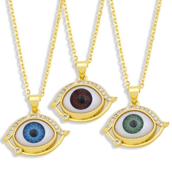 pendant necklaces flola gold chain resin blue evil eye necklace copper cz white stone plated women jewelry nkez38, Silver
pendant necklaces flola gold chain resin blue evil eye necklace copper cz white stone plated women jewelry nkez38, Silver