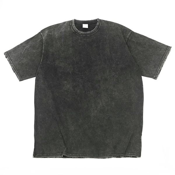 black vintage heavy cotton t-shirt short sleeve ripped cuffs tee summer streetwear, White;black
black vintage heavy cotton t-shirt short sleeve ripped cuffs tee summer streetwear, White;black
